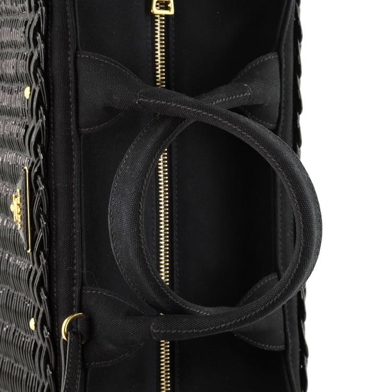 Women's or Men's Prada Basket Bag Wicker with Canapa Large