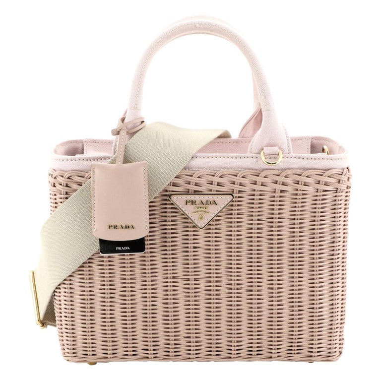 prada basket bag white