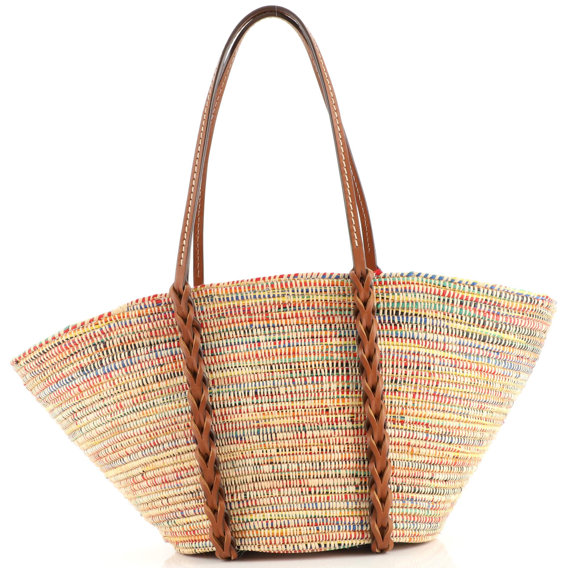 prada woven tote bag