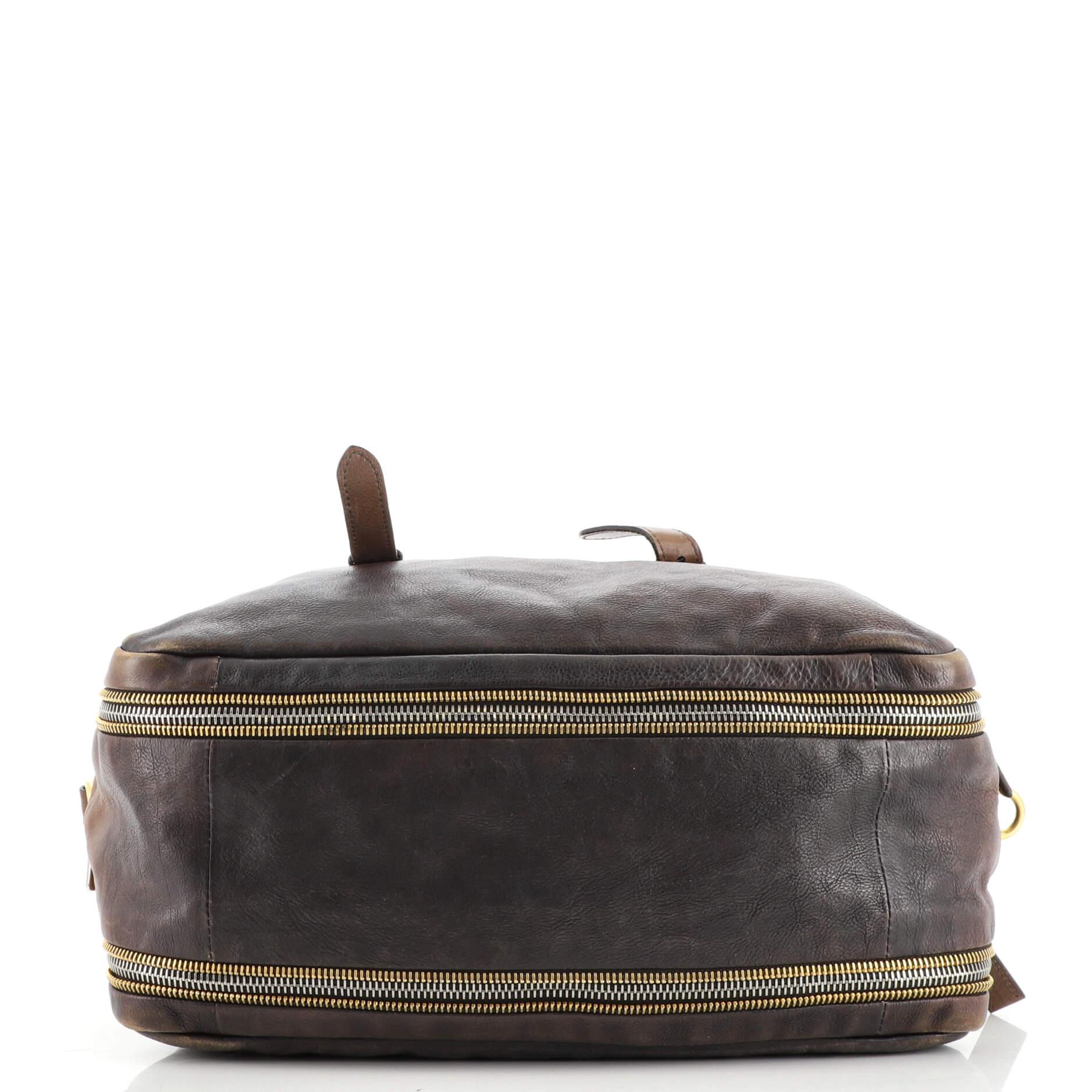 Brown Prada Bauletto Bag Ombre Glace Calf Medium