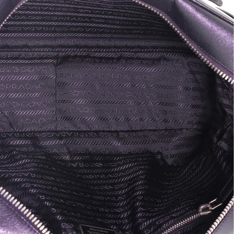Women's or Men's Prada Bauletto Bag Saffiano Leather Large For Sale