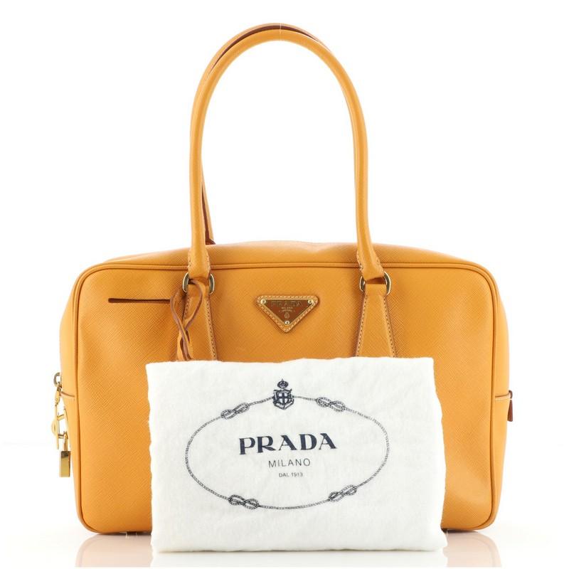 Prada Bauletto Bag Saffiano Leather Medium at 1stDibs