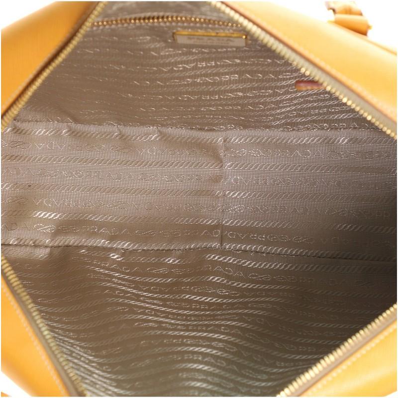 Prada Bauletto Bag Saffiano Leather Medium In Good Condition In NY, NY