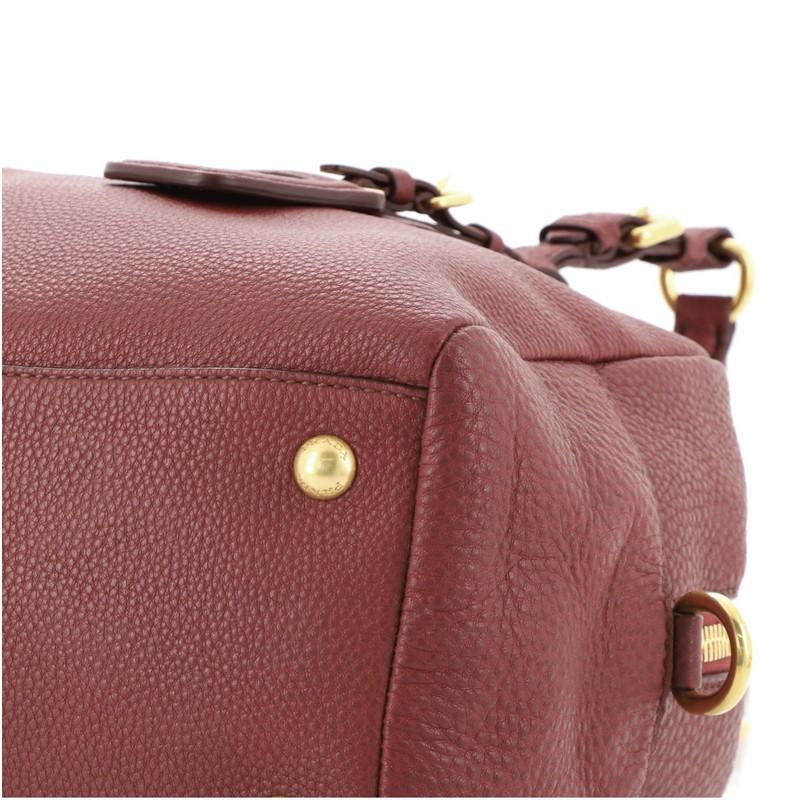 Brown Prada Bauletto Bag Vitello Daino Medium