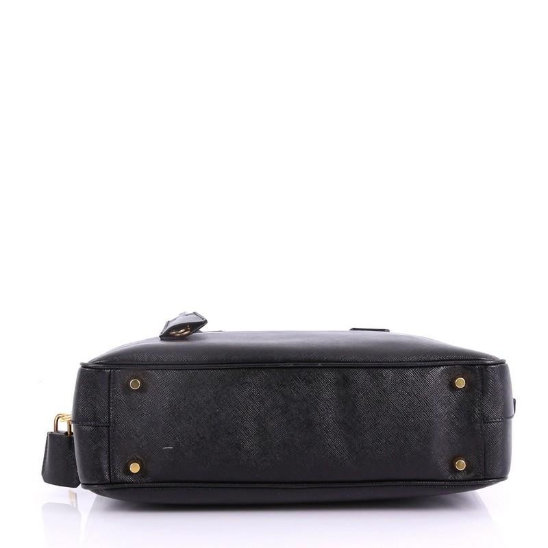 Prada Bauletto Handbag Saffiano Leather Medium In Good Condition In NY, NY