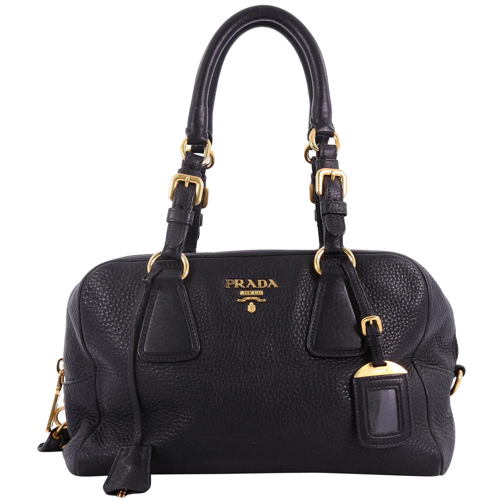 Prada Bauletto Handbag Vitello Daino Medium