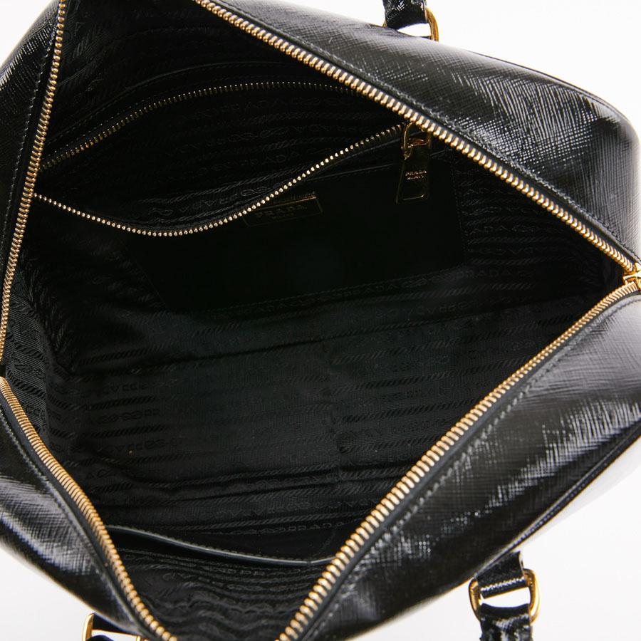 PRADA Baulleto Bag In Black Patent Saffiano Leather 3
