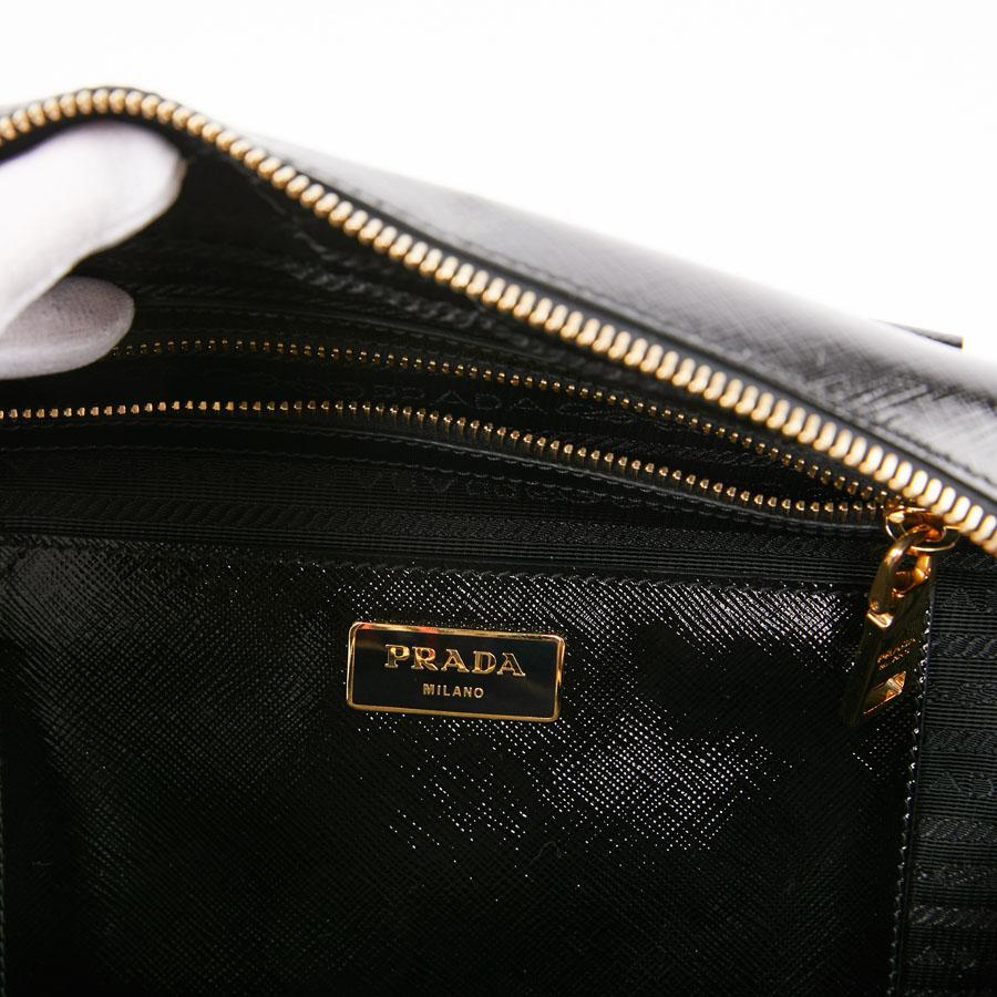 PRADA Baulleto Bag In Black Patent Saffiano Leather 4