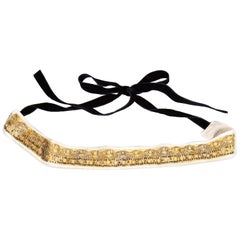 Prada Beaded Embellished Fabric Belt
