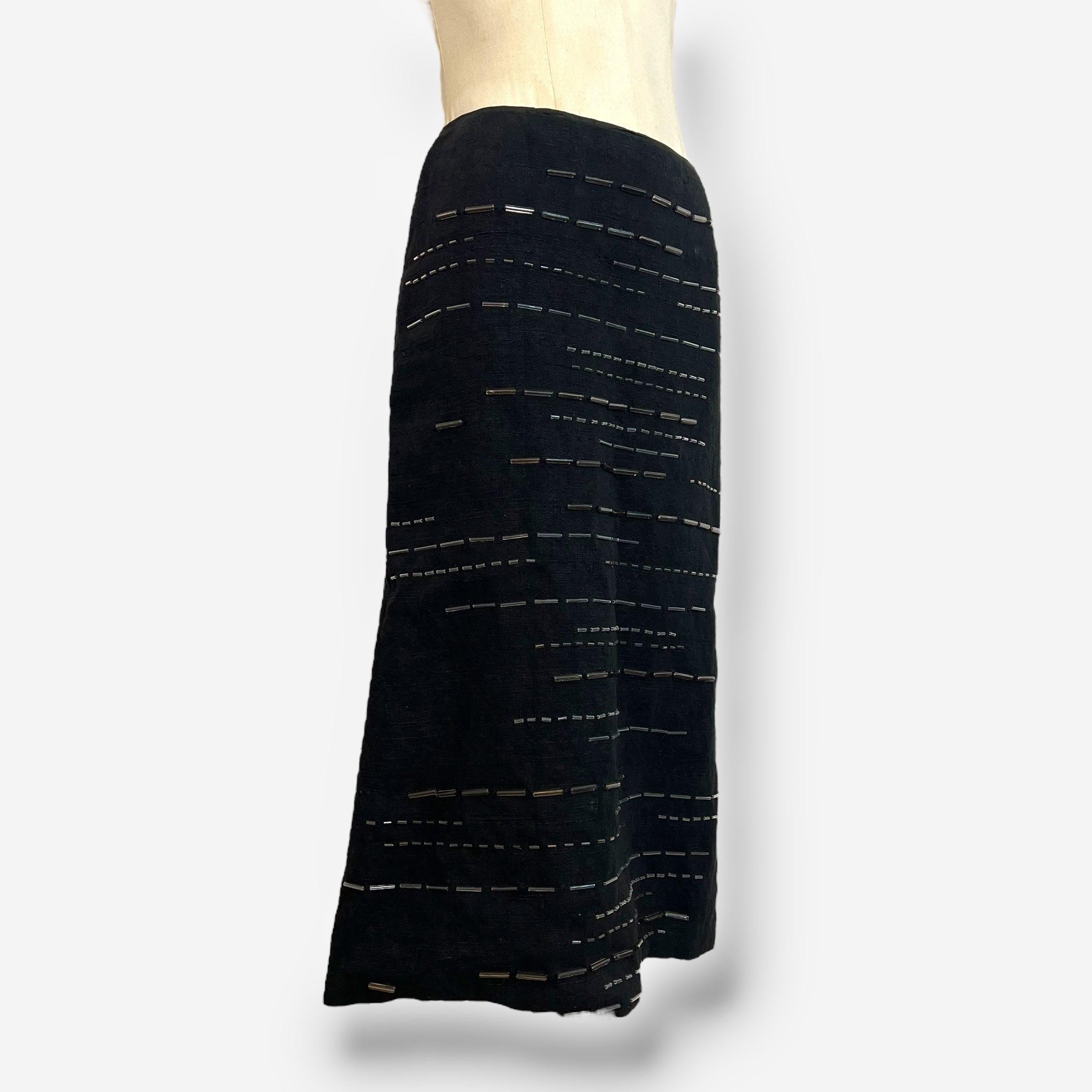 Prada Beaded Linen Skirt, Spring/Summer 1998 2