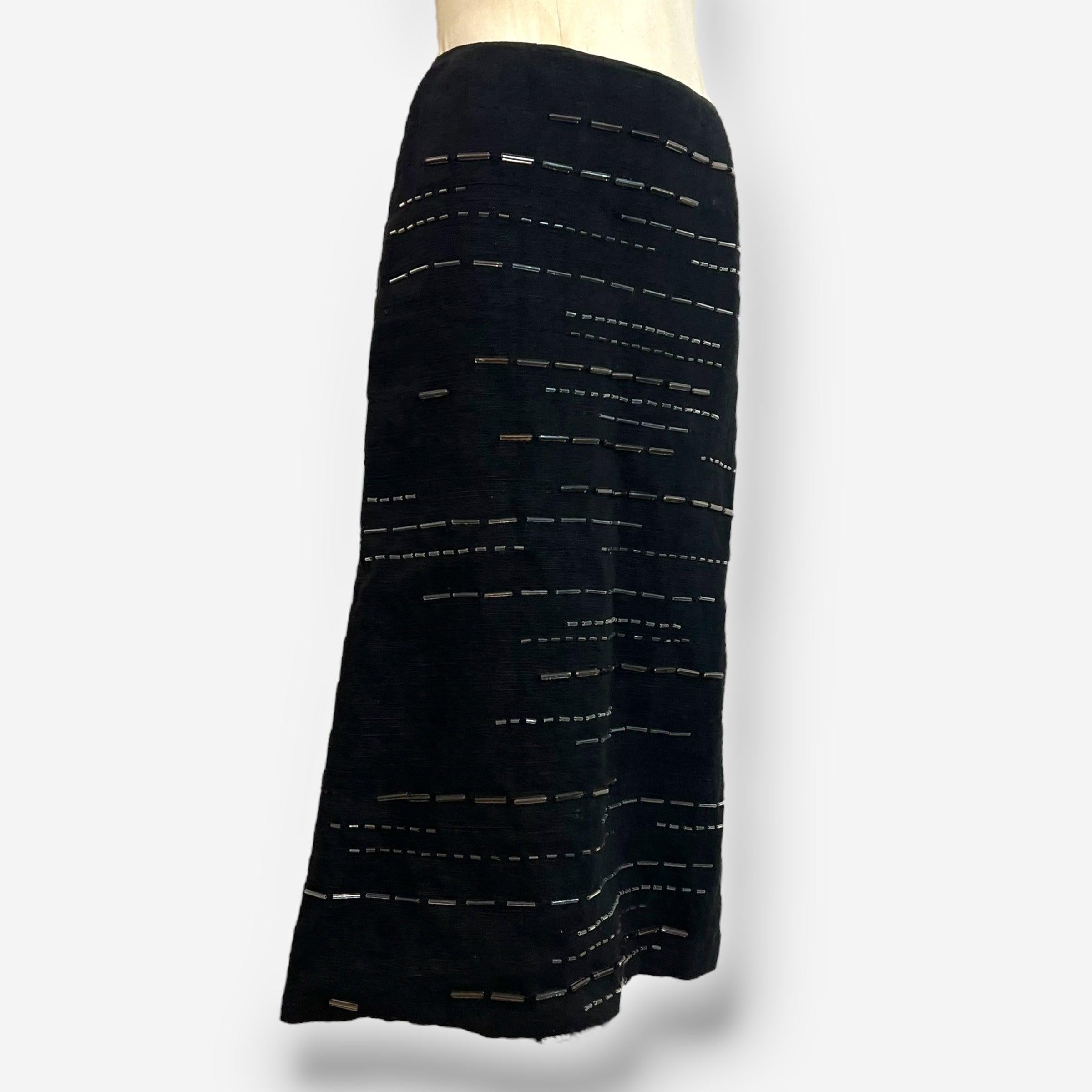 Prada Beaded Linen Skirt, Spring/Summer 1998 3