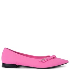 PRADA Begonia rose néoprène 2021 BOW DETAILED Ballet Flats 37