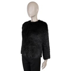 PRADA beige 2009 MUSKRAT FUR Jacke 40 S