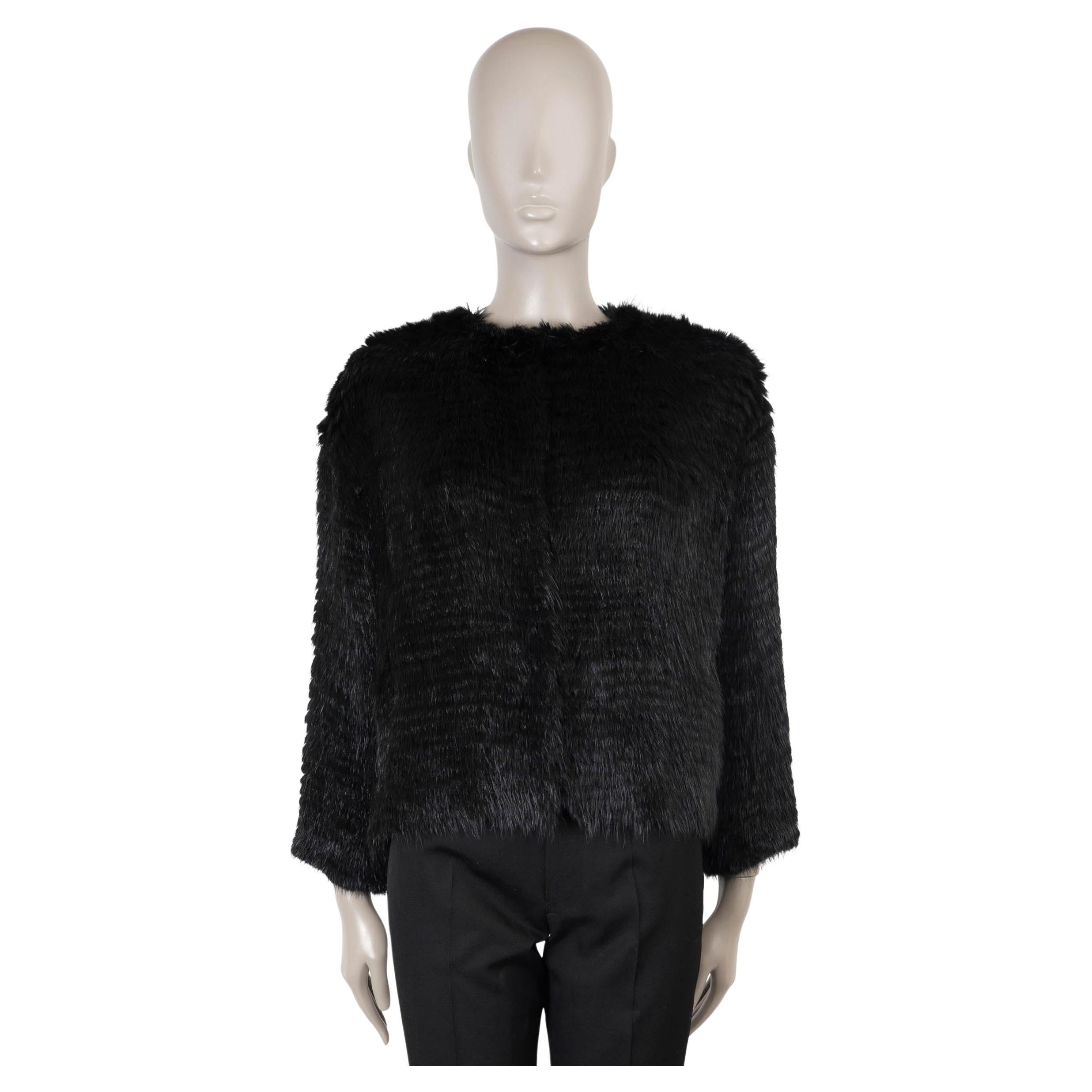 PRADA beige 2009 MUSKRAT FUR Jacket 40 S