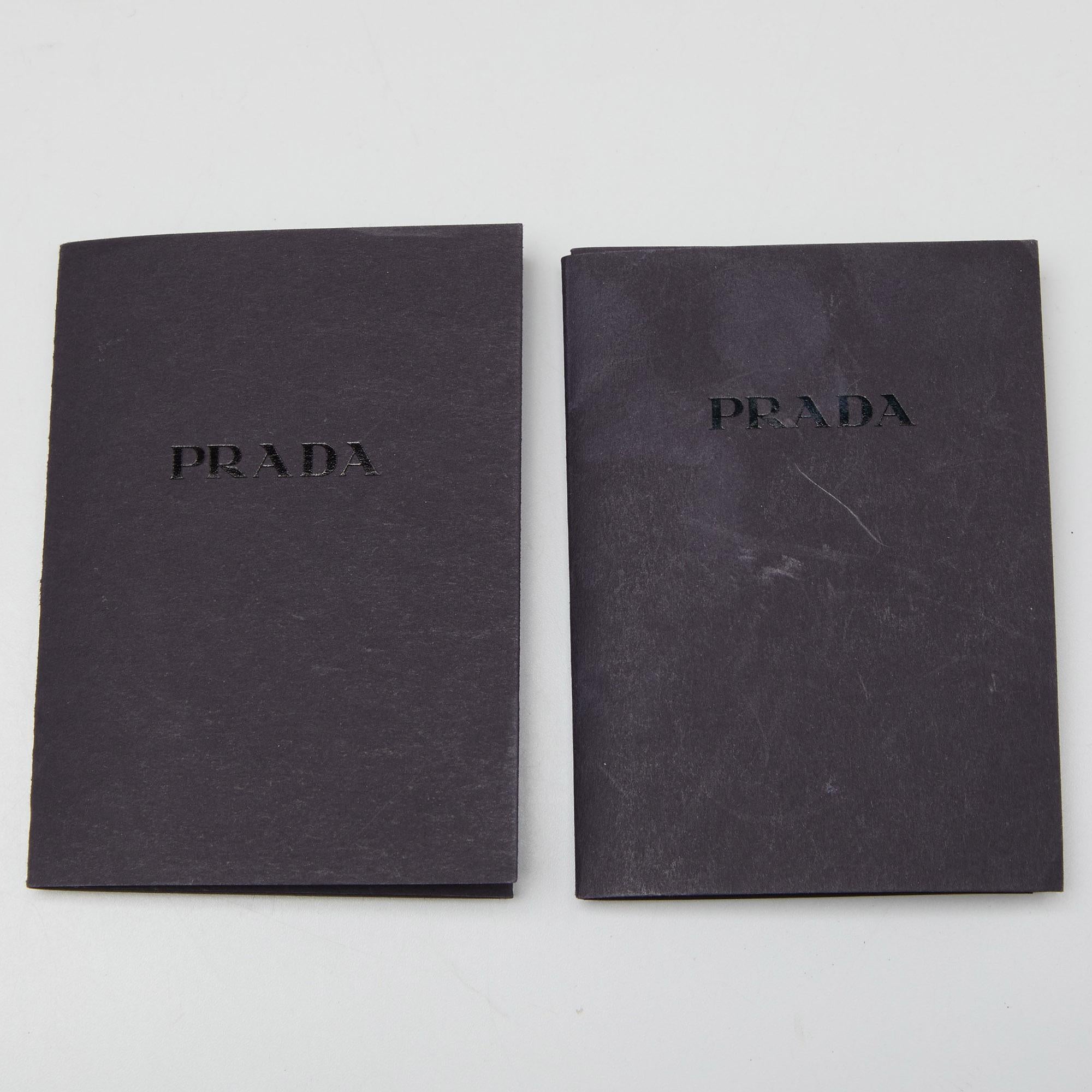 Prada Beige/Brown Logo Jacquard and Leather Bauletto Bag 7