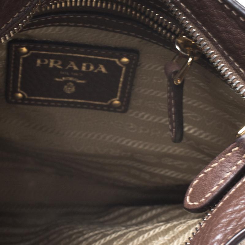 Prada Beige/Brown Logo Jacquard Fabric and Leather Crossbody Bag In Good Condition In Dubai, Al Qouz 2