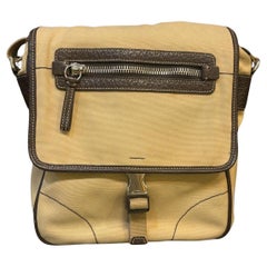 Prada Beige Canvas Messenger Bag