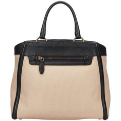 Prada Beige Canvas Tote Bag