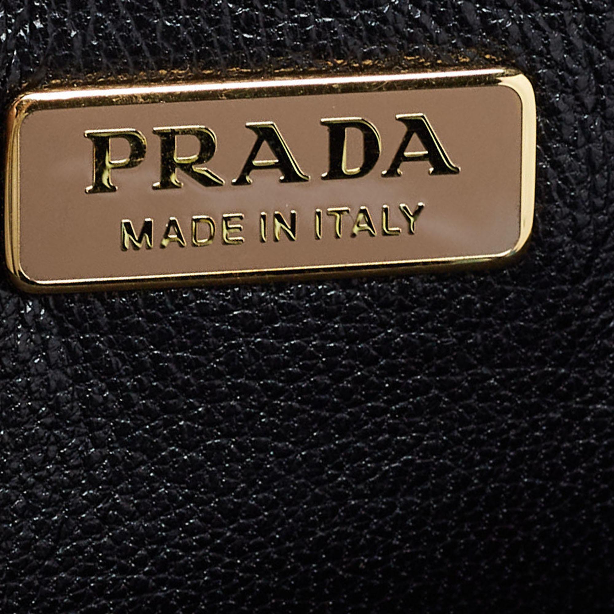 Prada Beige City Calf and Saffiano Leather Cahier Flap Shoulder Bag 3