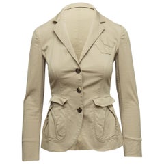 tan cotton blazer Prada Beige Cotton Blazer