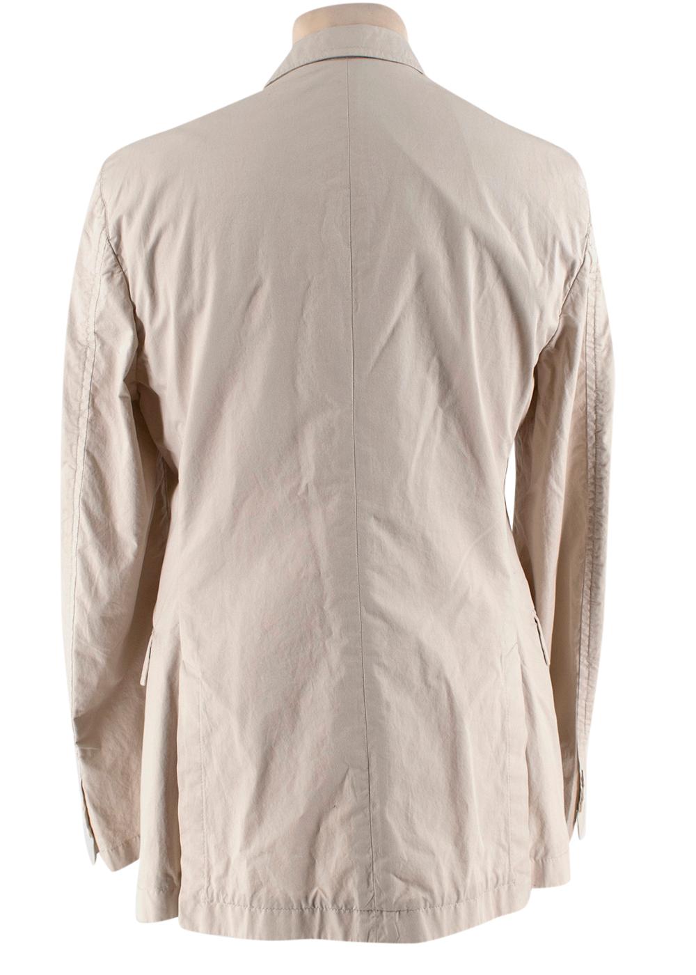 designer single breasted jacket beige