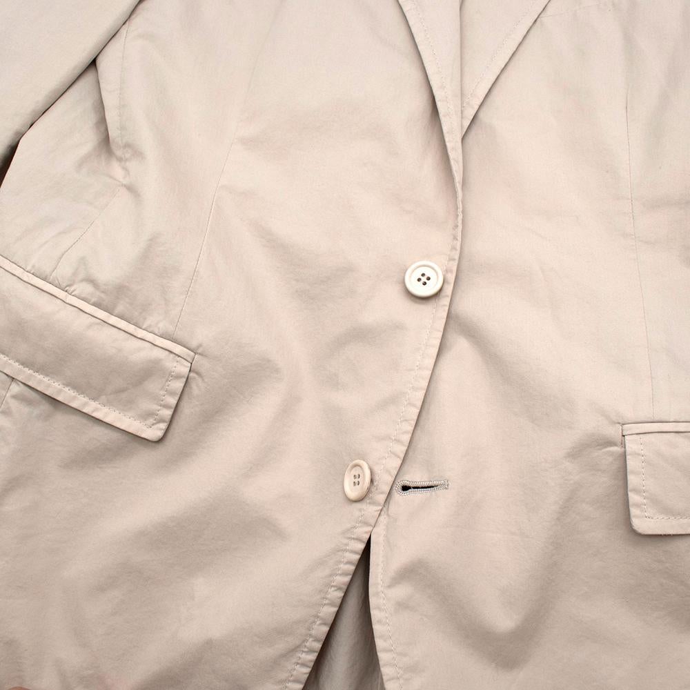 Women's or Men's Prada Beige Cotton Single Breasted Blazer Jacket - Size L IT50  For Sale