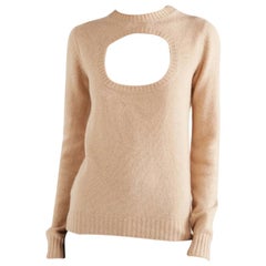 Prada Beige Cutout Knit Jumper - Size US 0