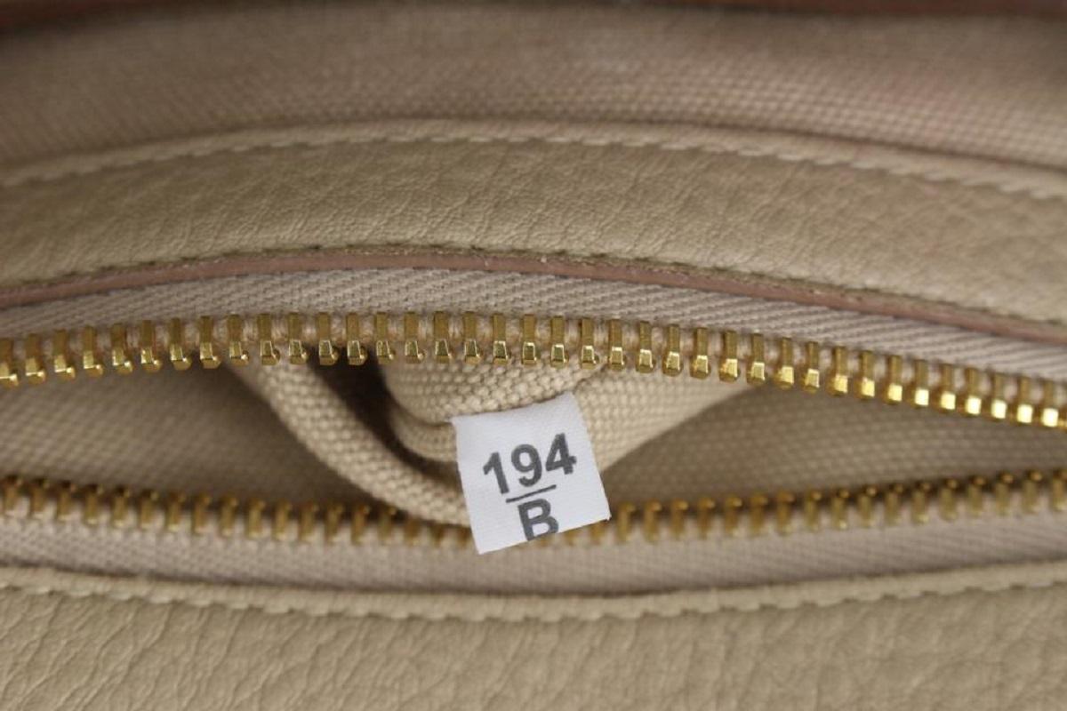 Prada Beige Daino Vitello Leather Shopper Tote Bag 194pr713 1