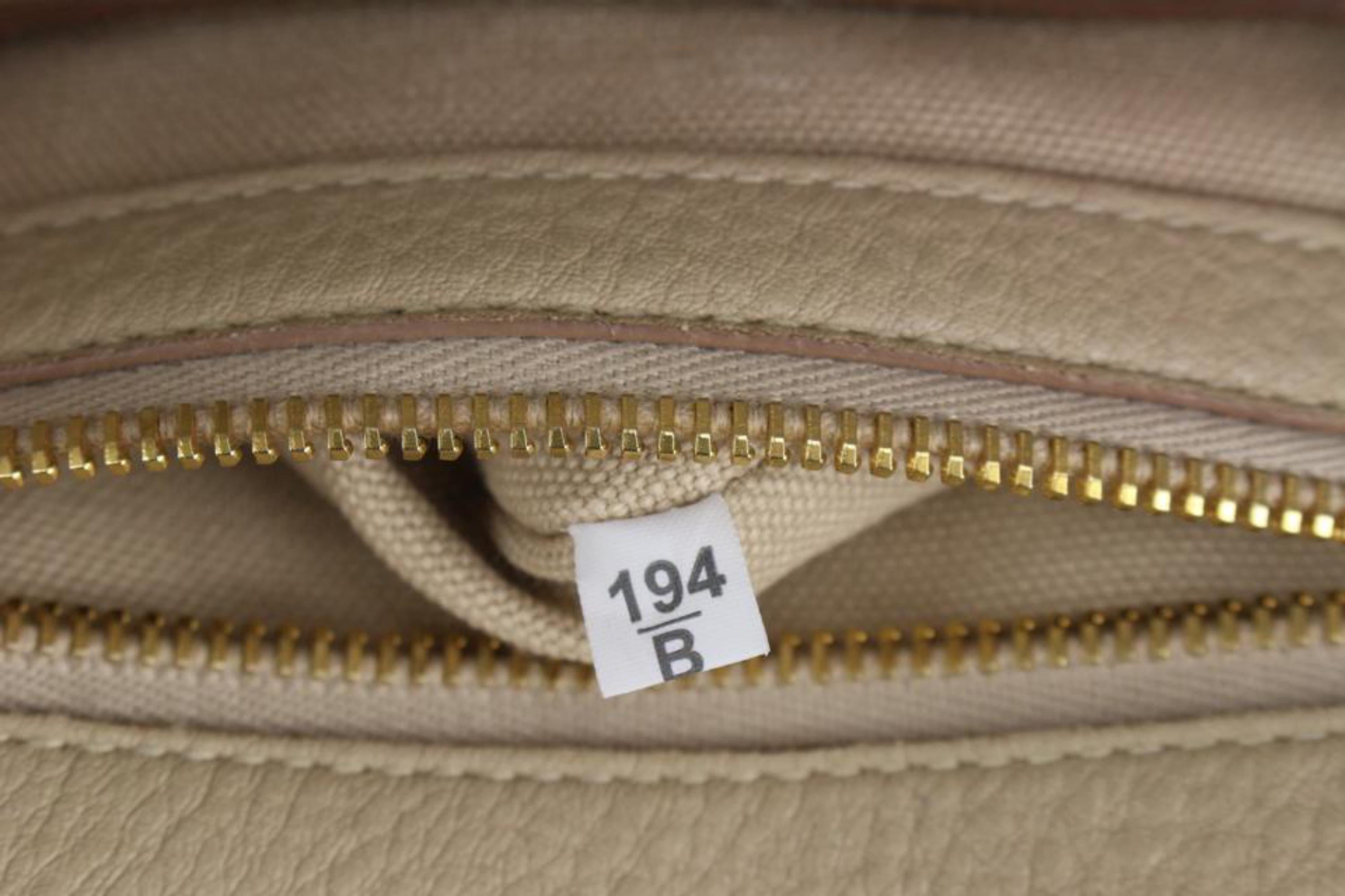 Prada Beige Daino Vitello Leather Shopper Tote Bag 1PR617a For Sale 2
