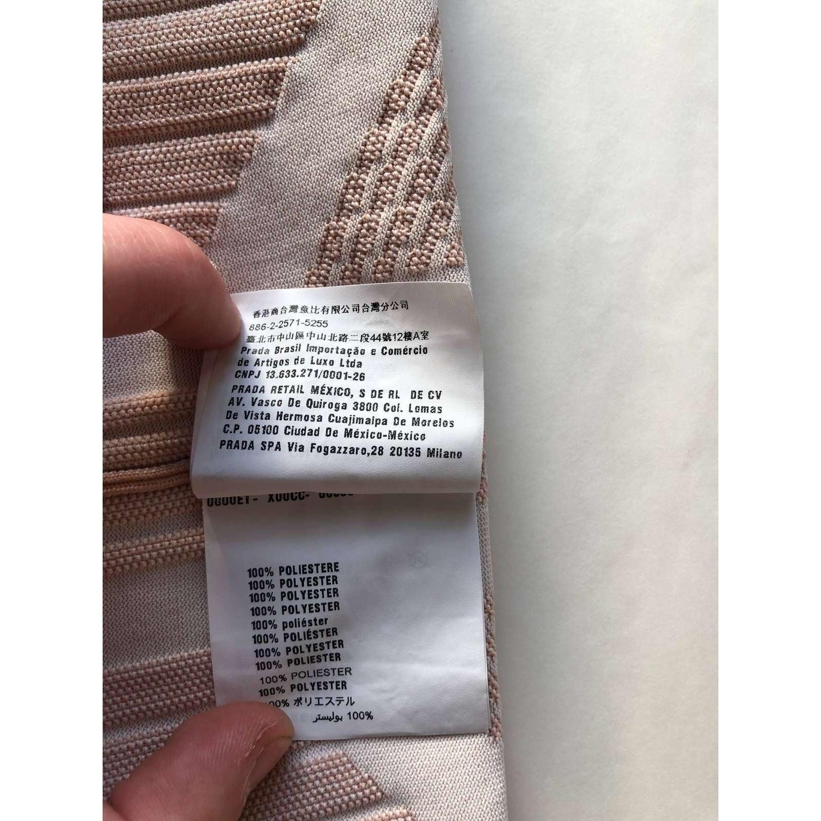 Prada Beige geprägter Bleistiftrock - Größe XS Damen im Angebot