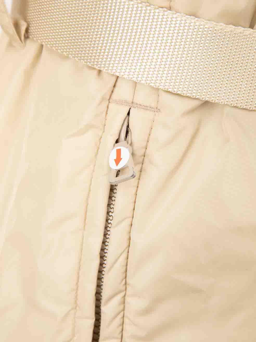 Prada Beige Hooded Shell Jacket Size S For Sale 3