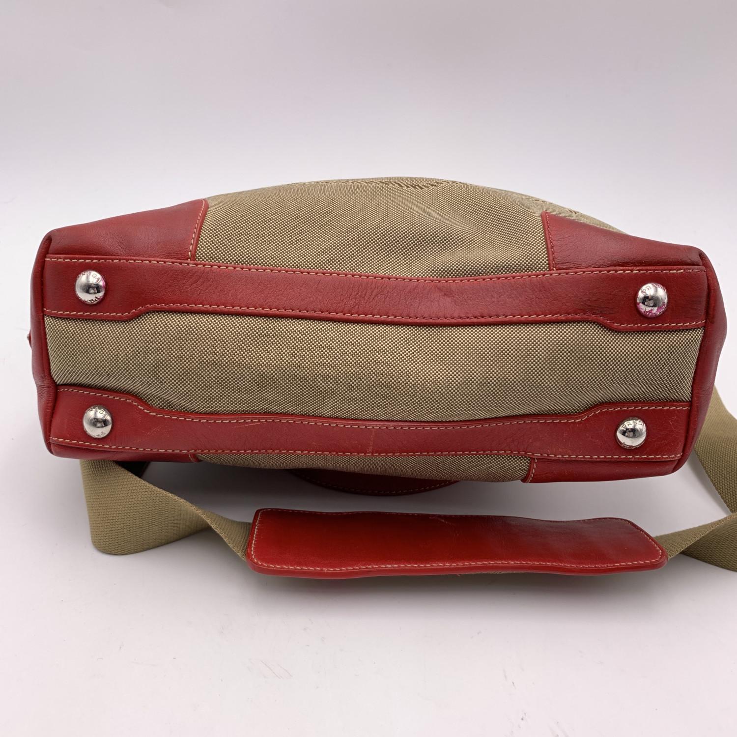 prada red leather shoulder bag