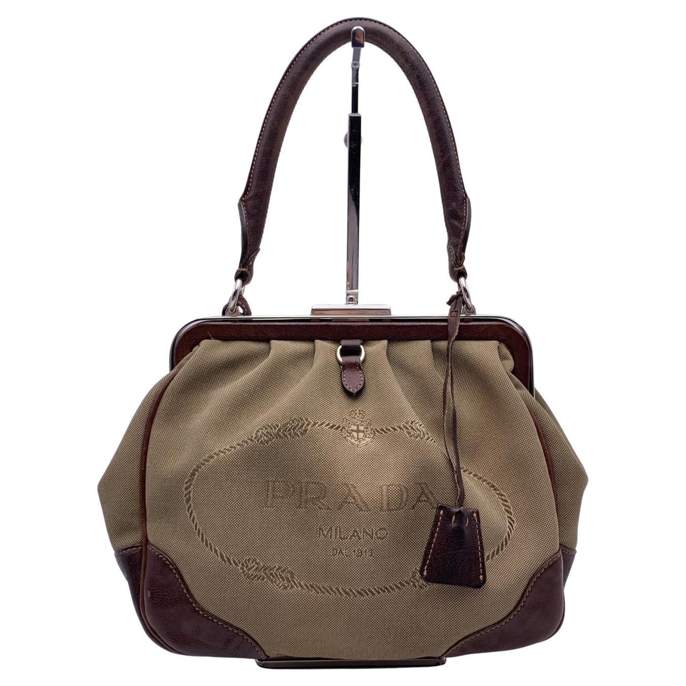 Prada Red Jersey Fabric Logo Shoulder Shopping Tote Bag