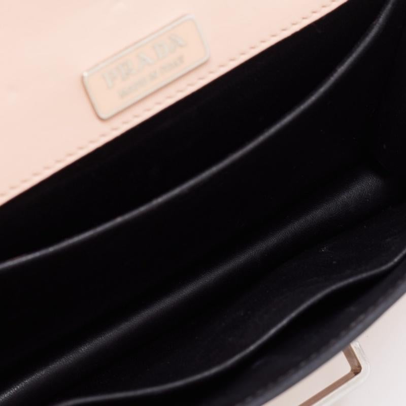 Prada Beige Leather Cahier Flap Shoulder Bag 3
