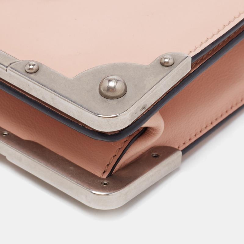 Prada Beige Leather Cahier Flap Shoulder Bag 2