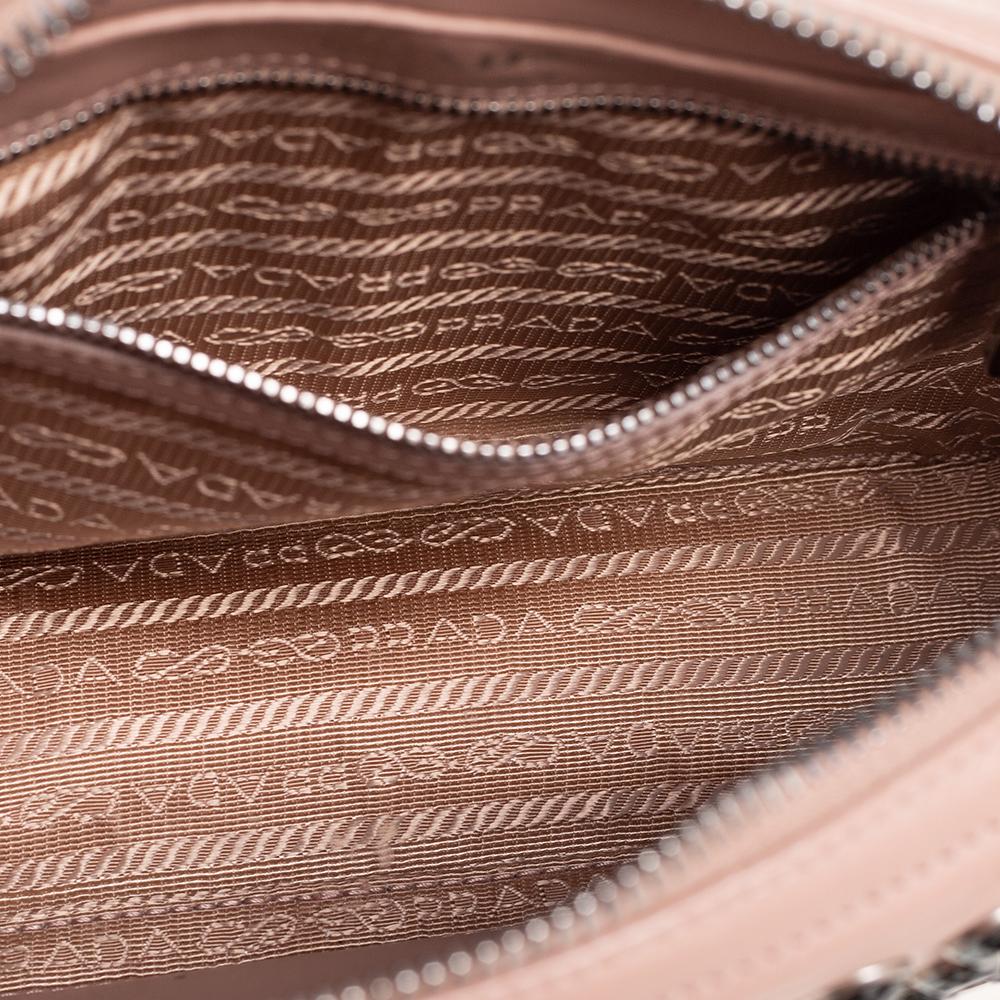 Women's Prada Beige Leather Crystal Studded Camera Bag