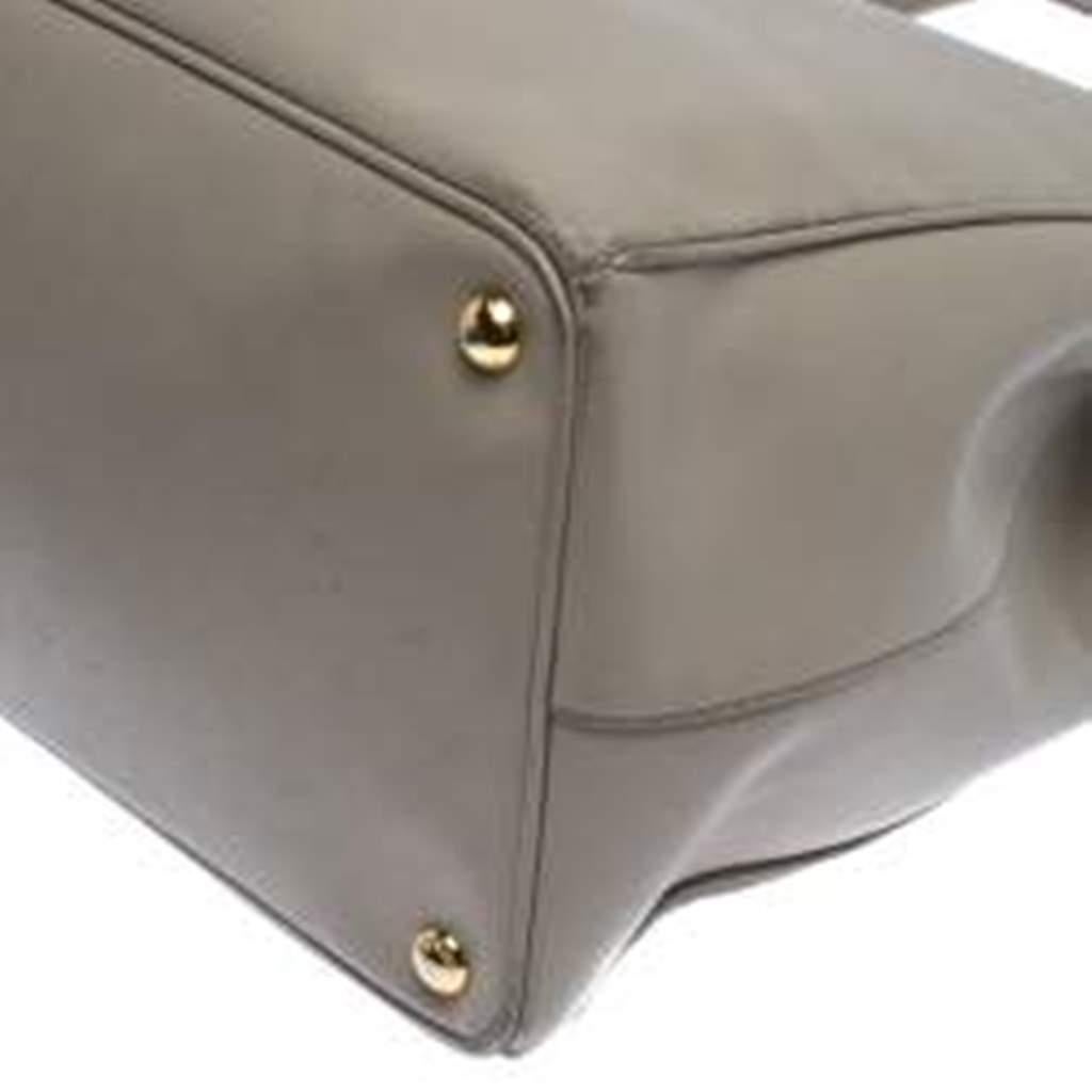 Prada Beige Leather Executive Double Zip Tote 6