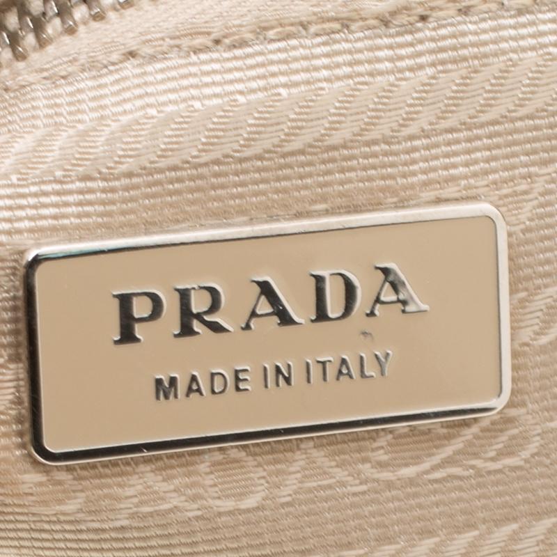 Prada Beige Leather Shoulder Bag 6