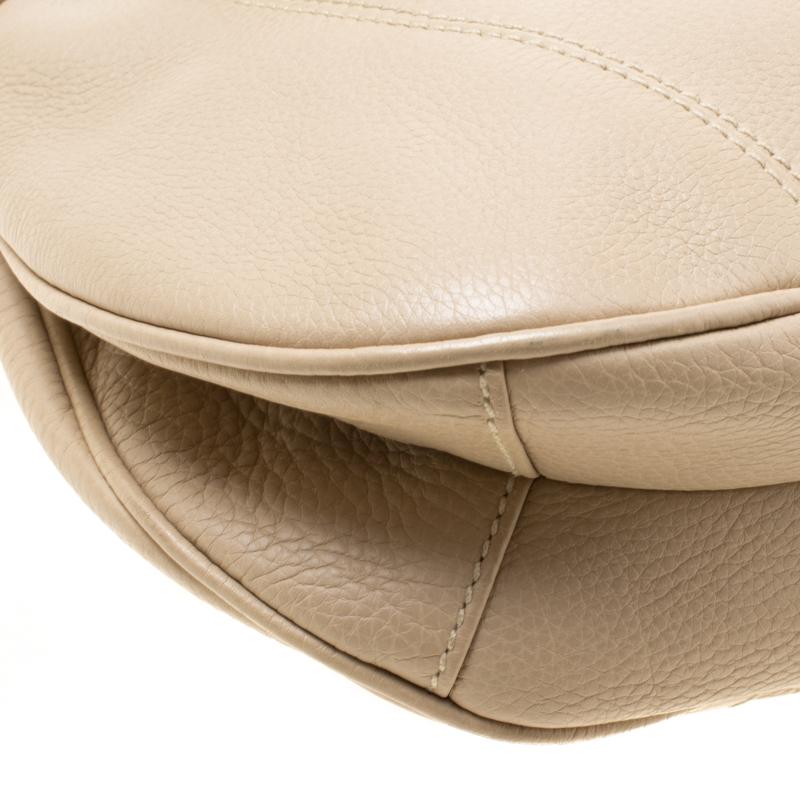 Prada Beige Leather Shoulder Bag 2