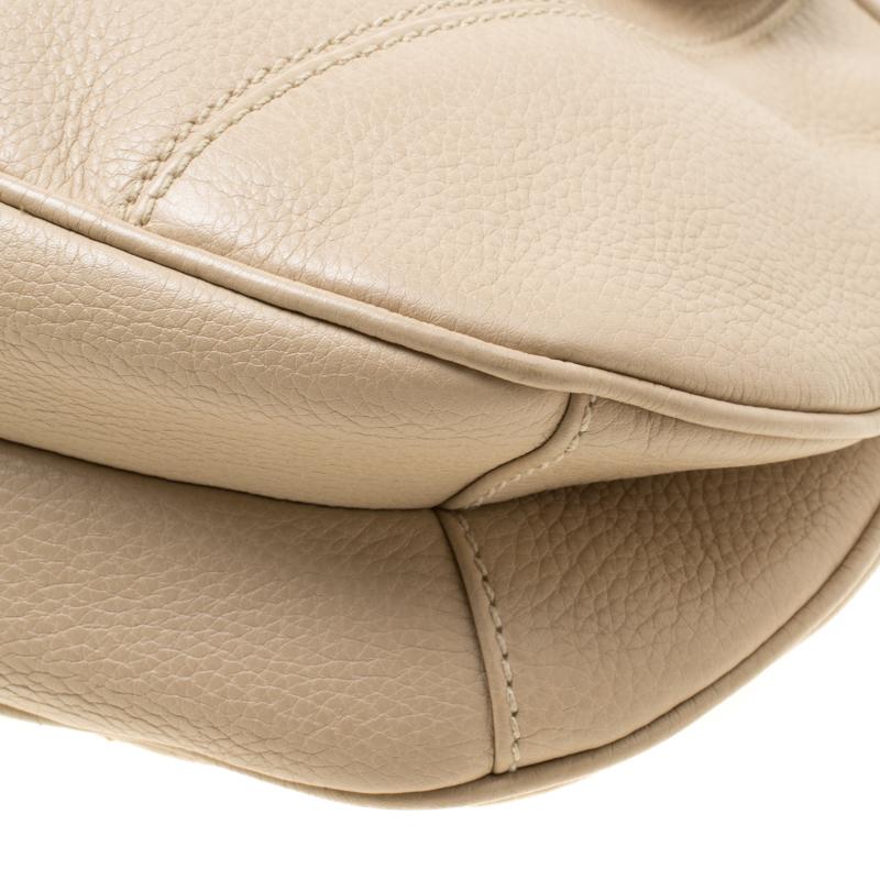 Prada Beige Leather Shoulder Bag 3