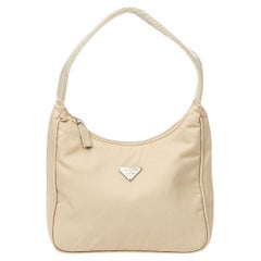 Mini Bolso Hobo Prada Beige