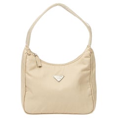 Prada Beige Mini Hobo Bag