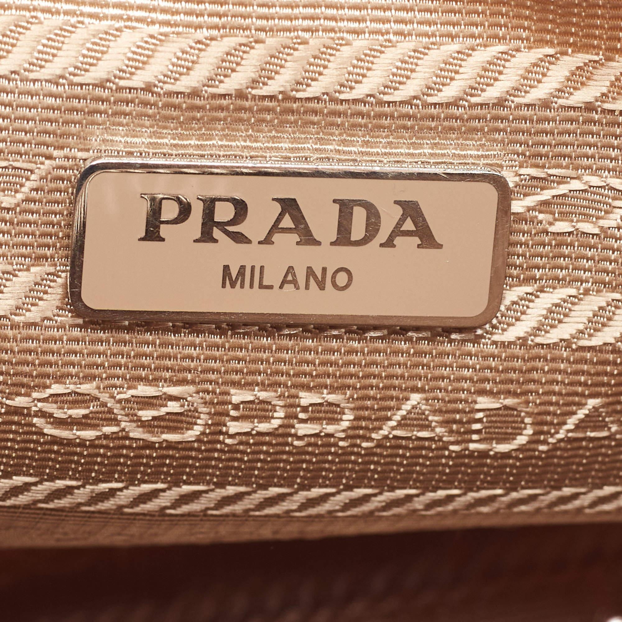 Prada Beige Nylon and Leather Re-Edition 2005 Baguette Bag 7