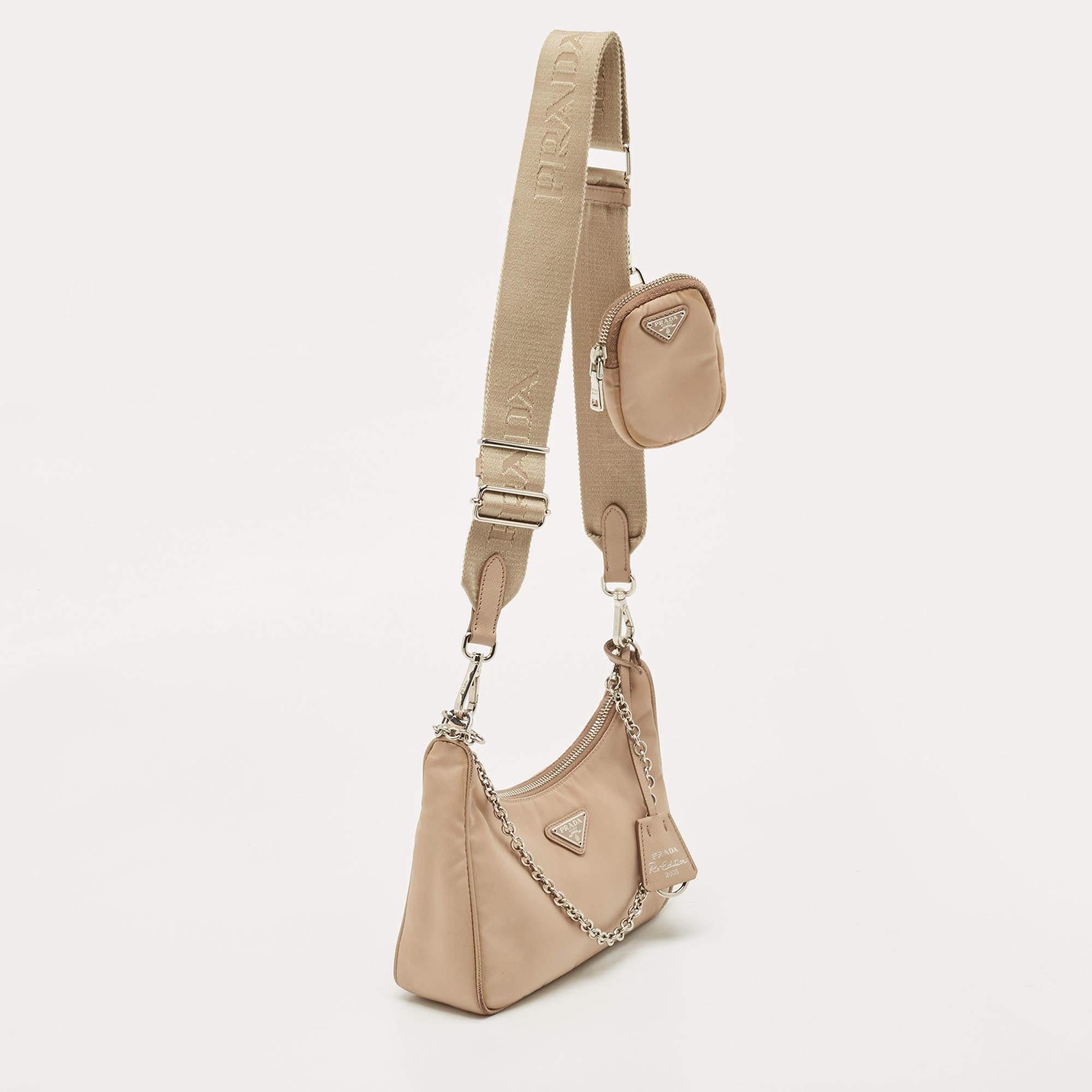 prada leather baguette bag