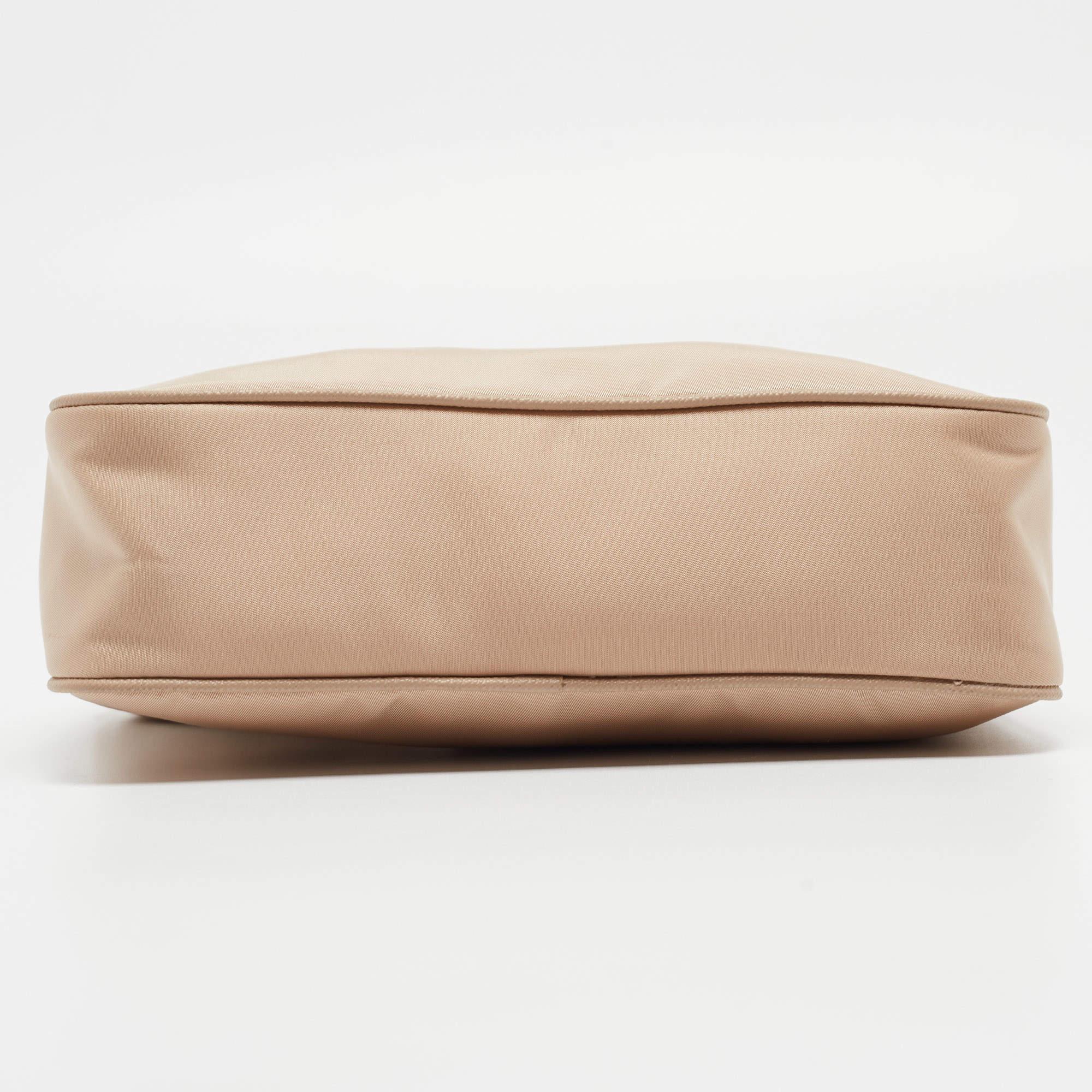 Prada Beige Nylon and Leather Re-Edition 2005 Shoulder Bag 1