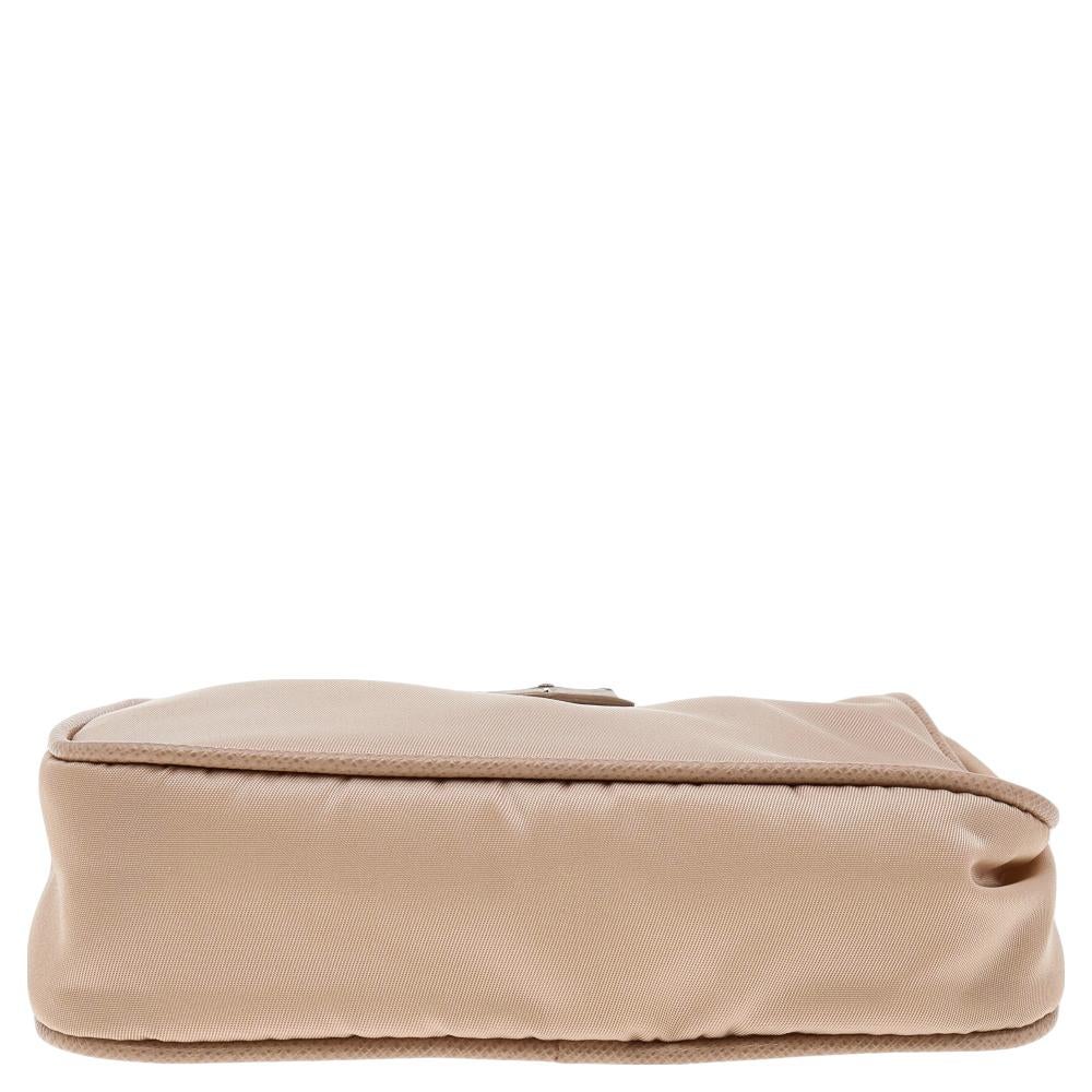 Prada Beige Nylon Re-Edition 2005 Shoulder Bag 1