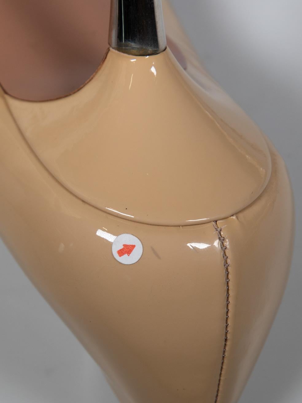 Prada Beige Patent Leather Point Toe Pumps Size IT 36.5 For Sale 4