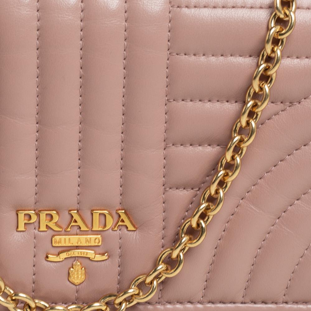 Prada Beige Quilted Leather Diagramme Impunture Wallet 7