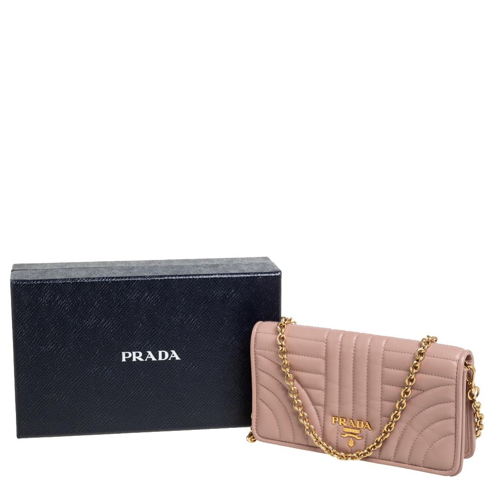 Prada Beige Quilted Leather Diagramme Impunture Wallet 8