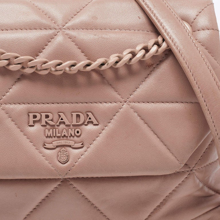 Prada Beige Quilted Leather Spectrum Flap Shoulder Bag For Sale at 1stDibs